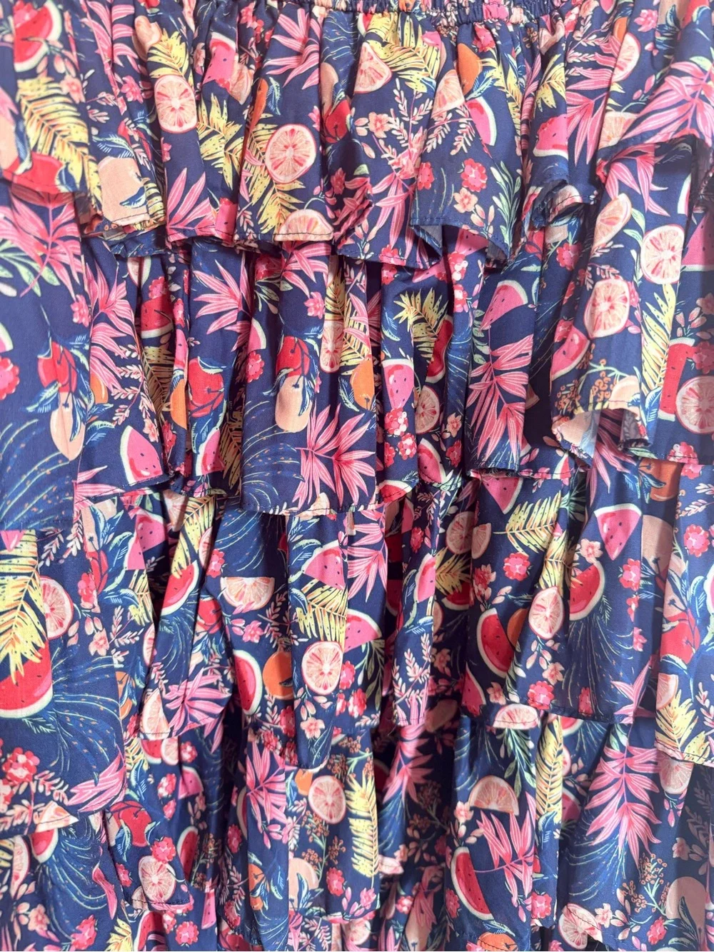 Ivy City Co Fruity Smocked Tiered Dress